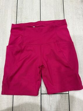 all in motion Fuchsia High-Rise Bike Shorts